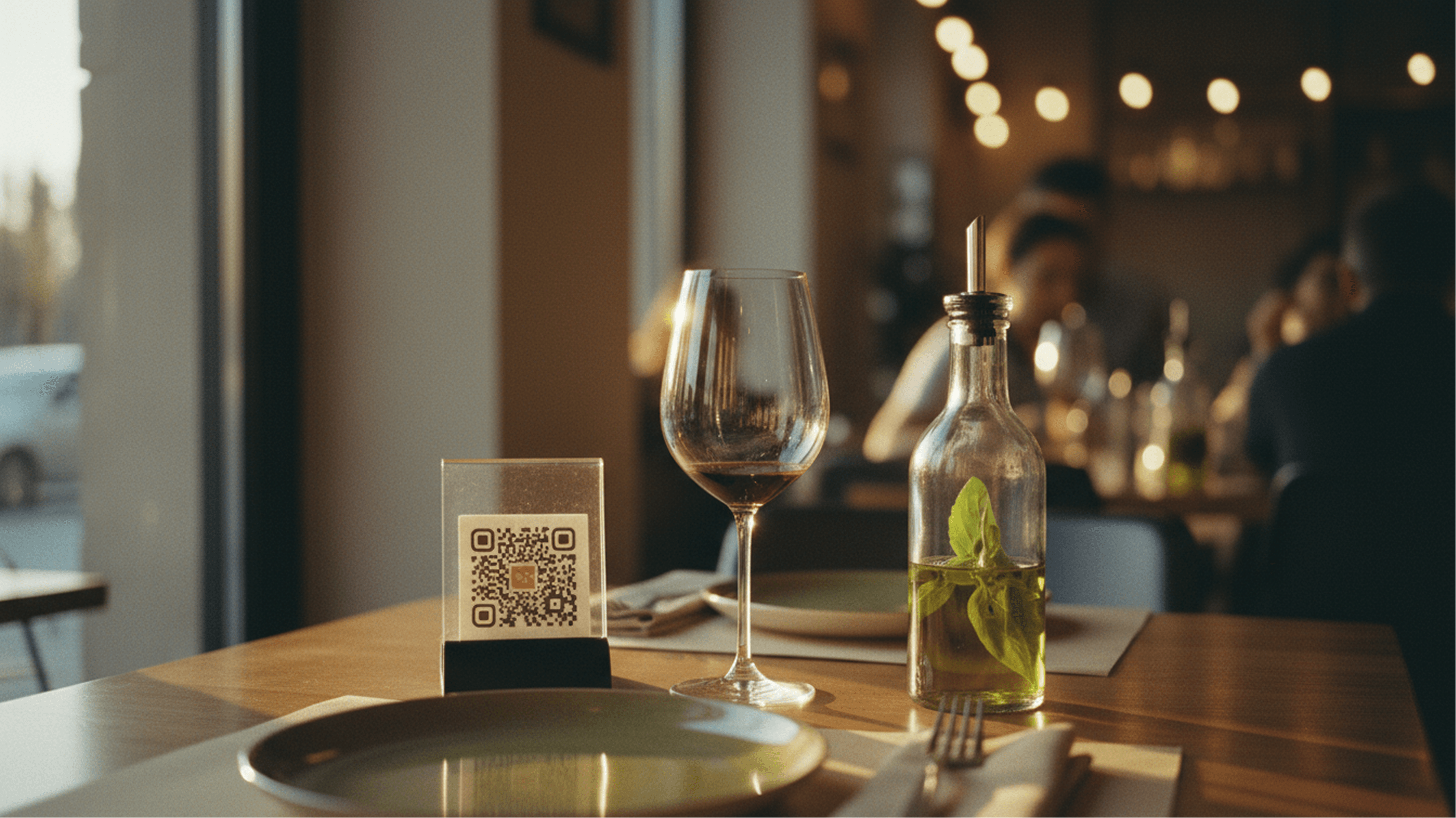 Atmosfera di un ristorante italiano — invito a creare il menu digitale Stello